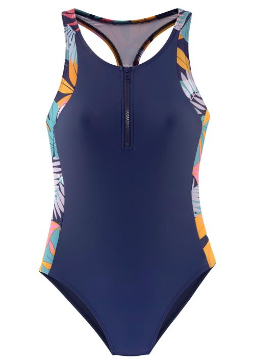 LASCANA ACTIVE Sportsbadedragt  navy / pastellilla / orange