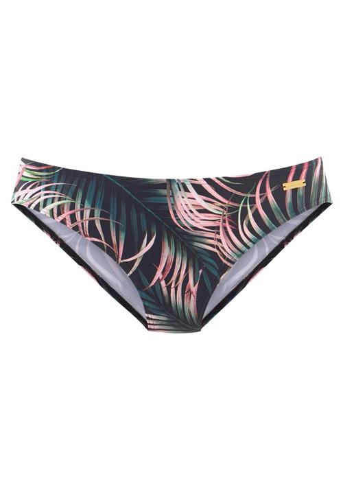 LASCANA Bikinitrusse  grøn / pink / sort