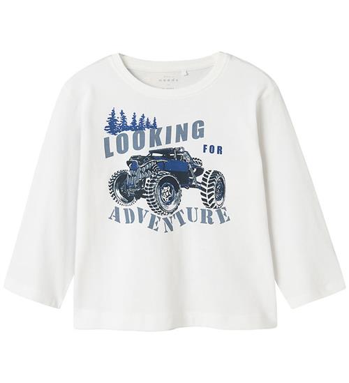 Se Name It Bluse - NmmVictor - Bright White/Looking For Adventure ved KidsWorld