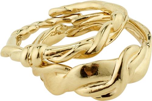 Se Pilgrim SUN Recycled Ring, 2in-1 set, Gold-plated one size - Ringe hos Magasin ved Magasin