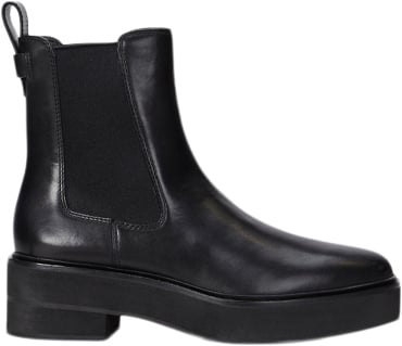 Lauren Ralph Lauren Burnished Calfadrianna-bo-bte Kvinde Sort Chelsea Boots Str 36 - hos Magasin