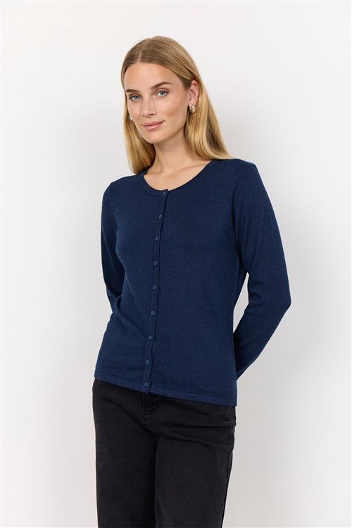 soyaconcept Scdollie 446 Kvinde 96799 Blue Iris Melange Cardigans Str L - Nylon hos Magasin