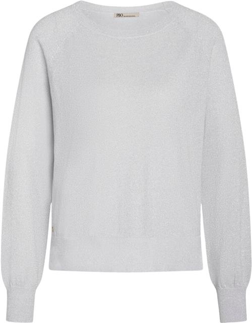 PBO Bekka Knit Sweater Kvinde Silver Sweaters Str XS - hos Magasin