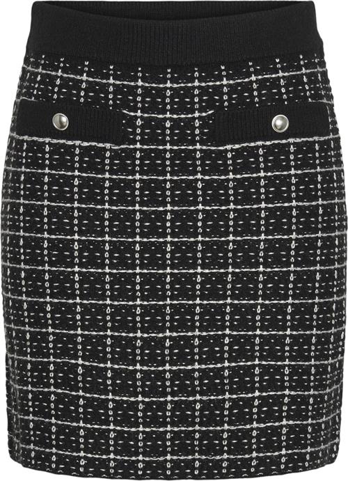 Pieces Pcnilja HW Knit Skirt PA BC Kvinde Striber/tern Korte Nederdele Str XS - hos Magasin