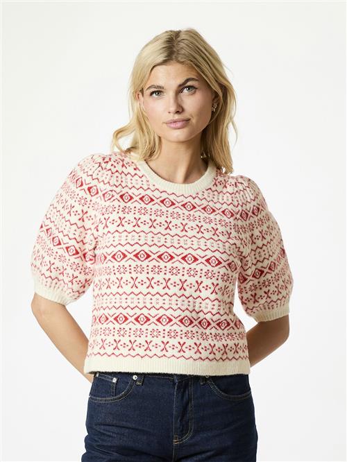 Neo Noir Abi Vintage Knit Blouse Kvinde Red Sweaters Str 38 - Uld hos Magasin