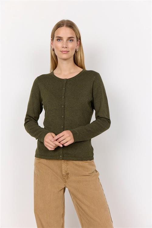 soyaconcept Scdollie 446 Kvinde 97750 Olive Melange Cardigans Str L - Nylon hos Magasin