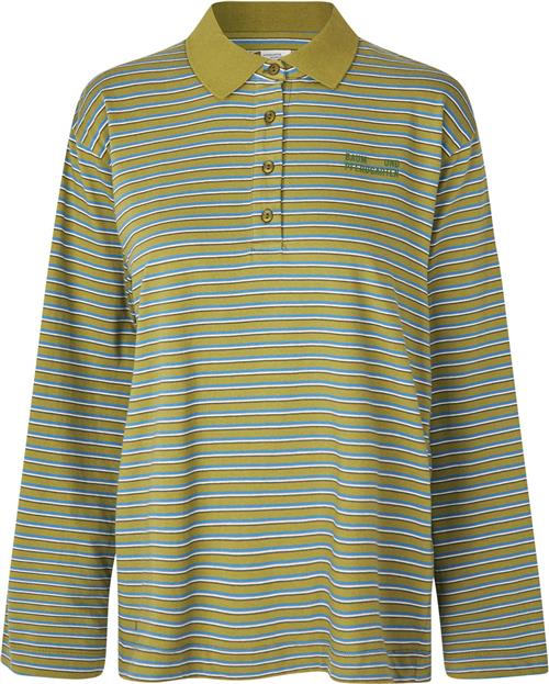 Baum und Pferdgarten Jeanni Kvinde Green Polo Stripe Toppe Str S - hos Magasin