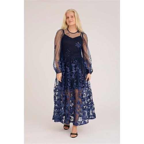 A-VIEW Fuschia Dress Kvinde Navy Kjoler Str 44 - hos Magasin