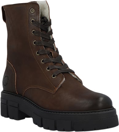 Se Cashott Casjida Lace Boot Warm Lined Water Repellent Nubuck Vegetable Tanned Kvinde Coffee Vinterstøvler Str 41 - hos Magasin ved Magasin