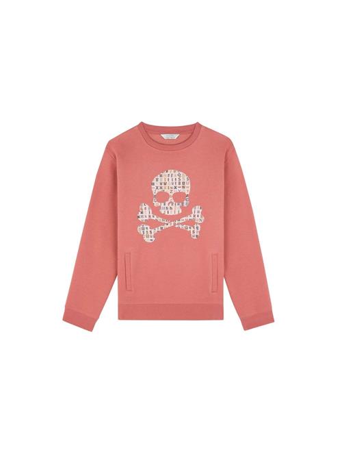 Scalpers Sweatshirt 'Type Skull'  blandingsfarvet / rød