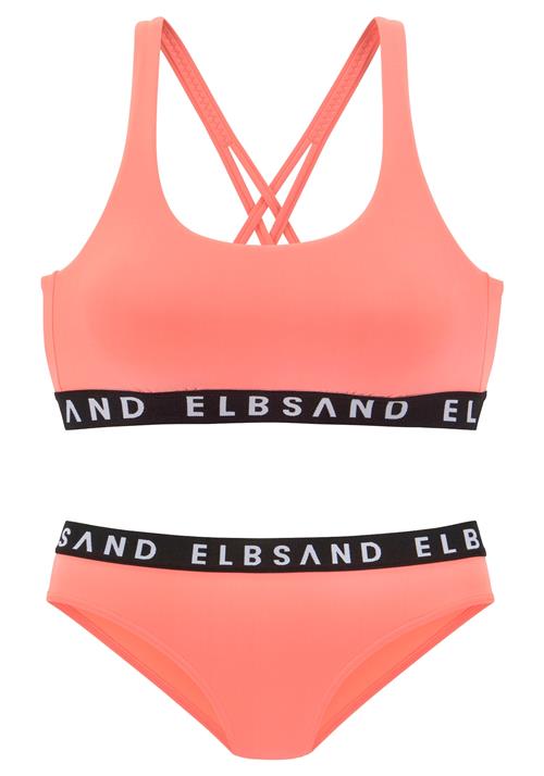 Se Elbsand Bikini  koral / sort / hvid ved About You