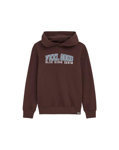 Se WE Fashion Sweatshirt  royalblå / choko / hvid ved About You