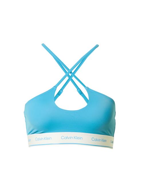 Se Calvin Klein Swimwear Bikinioverdel  neonblå / hvid ved About You