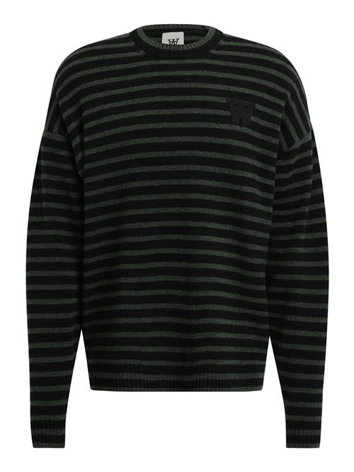 WOOD WOOD Pullover 'Tya'  mørkegrøn / sort