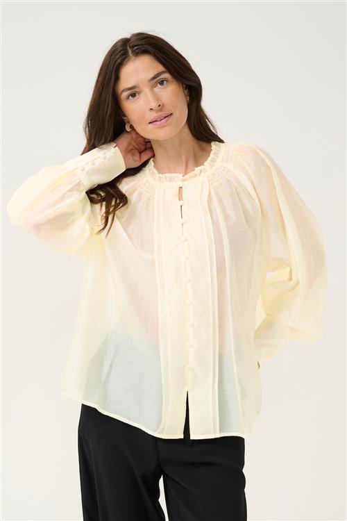 Cream Bluse 'Friil '  beige