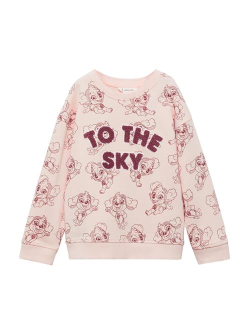 MANGO KIDS Sweatshirt 'PAWSKY'  magenta / rosé / hvid