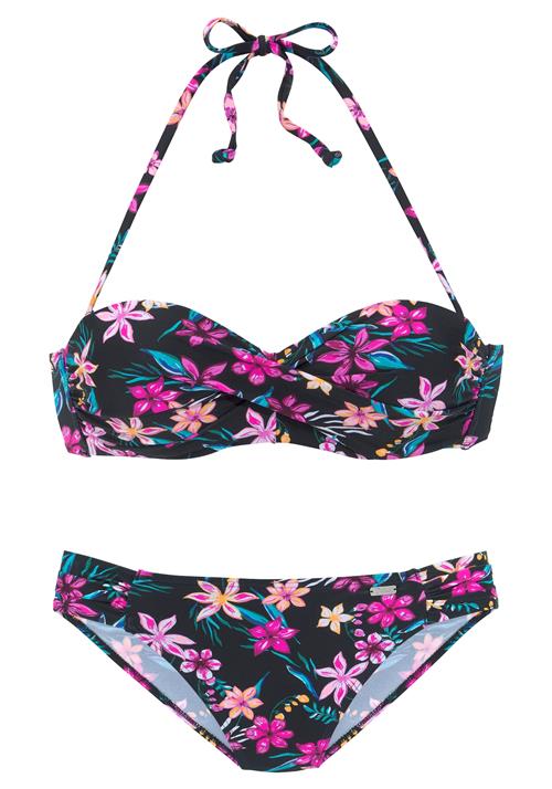 BUFFALO Bikini  turkis / smaragd / fersken / fuchsia / sort