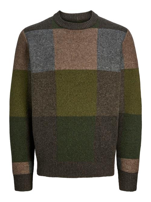 JACK & JONES Pullover  brun-meleret / grå-meleret / oliven / mørkegrøn