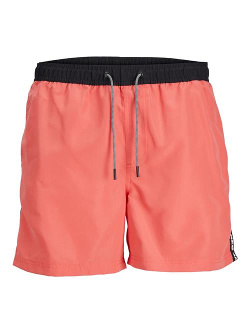 JACK & JONES Badeshorts 'JPSTFiji'  koral / sort / hvid