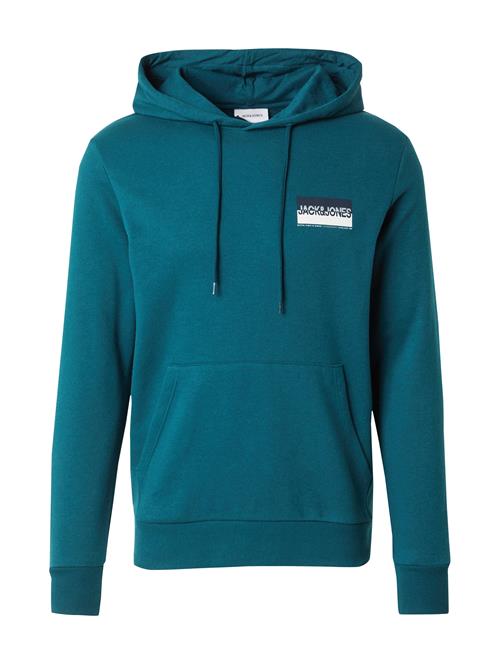 Se JACK & JONES Sweatshirt 'JJNOLAN'  navy / mørkegrøn / hvid ved About You