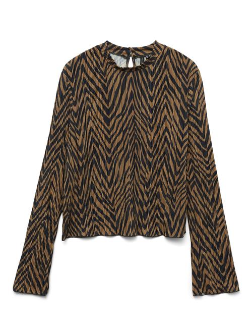 Se VERO MODA Pullover 'WILHELMINA'  brun / sort ved About You