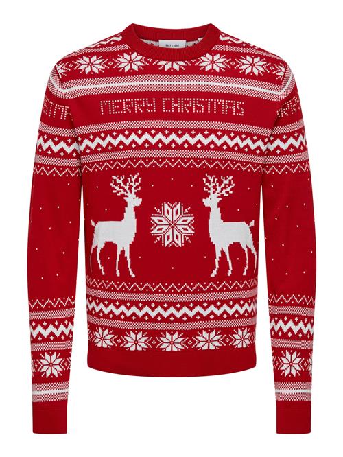 Only & Sons Pullover 'ONSXMAS'  rød / hvid