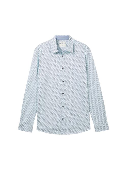 TOM TAILOR Skjorte  marin / aqua / hvid