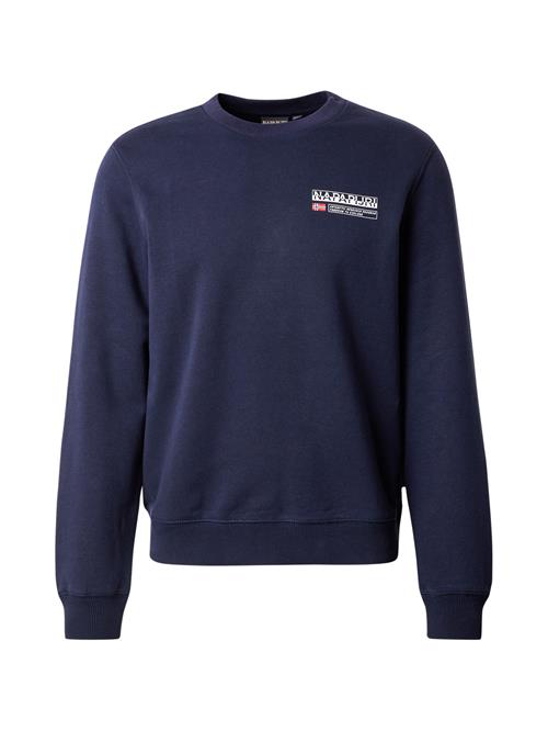 Se NAPAPIJRI Sweatshirt 'B-KASBA'  marin / hvid ved About You