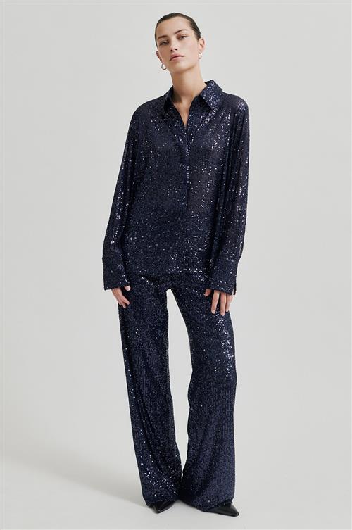 Second Female Moonshine Trousers Kvinde Night Sky Bukser Str XS - hos Magasin