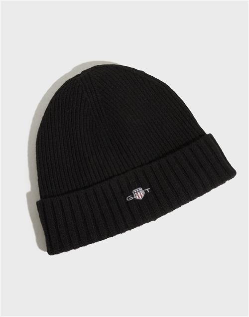 Gant Unisex. Shield Wool Beanie Huer Sort