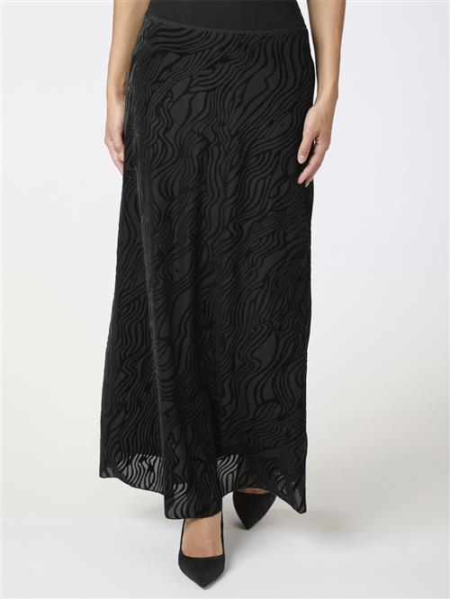 Neo Noir Vicky Zebra Burnout Skirt Kvinde Black Maxi Nederdele Str 38 - hos Magasin