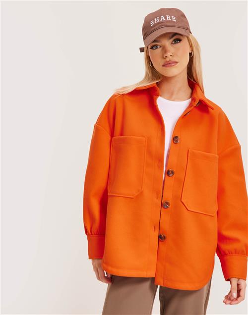 Only - Orange - Onlwembley L/S Ovs Short Shacket Cc