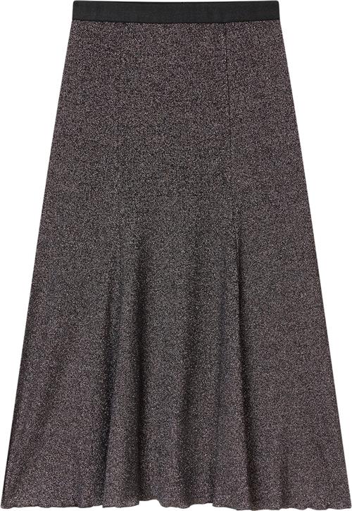 Mads Nørgaard - Copenhagen 2x2 Lurex Saga Skirt Kvinde Sort Midi Nederdele Str S - hos Magasin