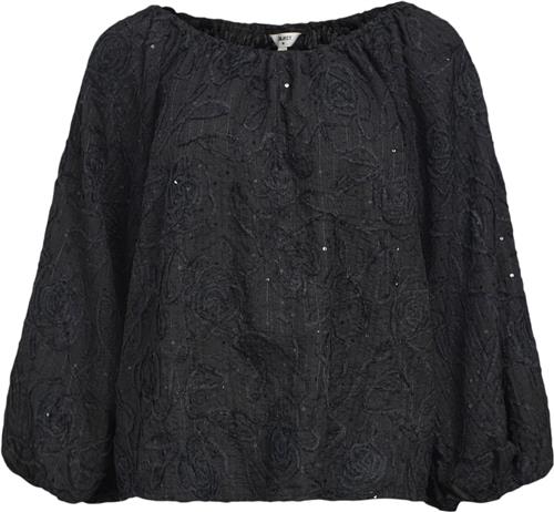 Object Objfara LO L/S TOP 135 Kvinde Black Toppe Loose Fit Str 34 - hos Magasin