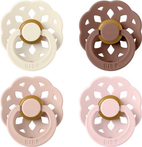 BIBS Bibs Pacifier Boheme 4 Pack Latex Size 1 Ivory/blush/woodchu Size 1 - Håraccessories hos Magasin