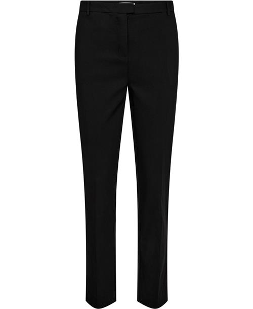 MANGO Cropped Slimfit Trousers Kvinde Black Bukser Plus Size Str 46 - hos Magasin