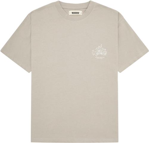 Se Woodbird Wbbaine Fam Tee Mand Dark Beige Kortærmede T-shirts Str S - hos Magasin ved Magasin