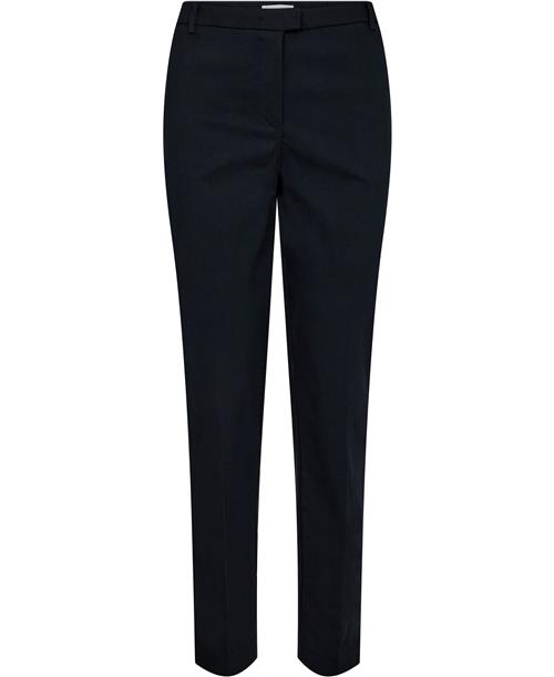 MANGO Cropped Slimfit Trousers Kvinde Navy Bukser Plus Size Str 46 - hos Magasin