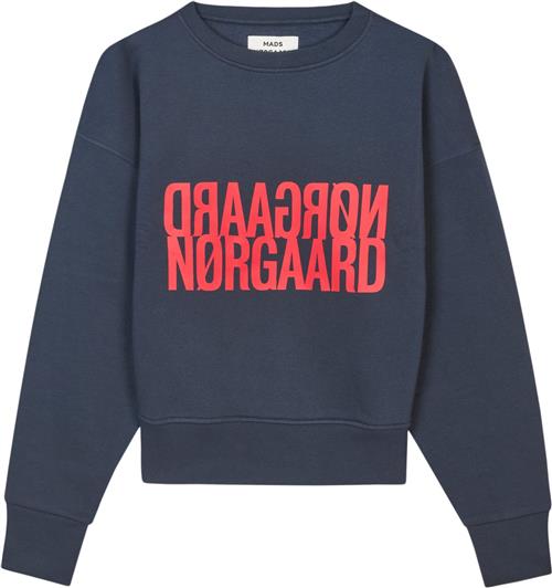 Mads Nørgaard - Copenhagen Organic Sweat Tilvina Sweatshirt Kvinde Blå Langærmede Bluser Str M - hos Magasin