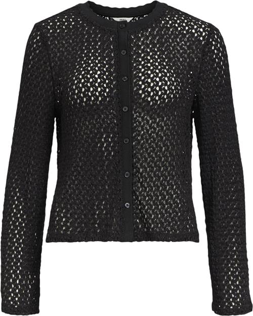 Se Object Objhelena L/S Cardigan 134 Kvinde Black Sweaters Str XS - hos Magasin ved Magasin