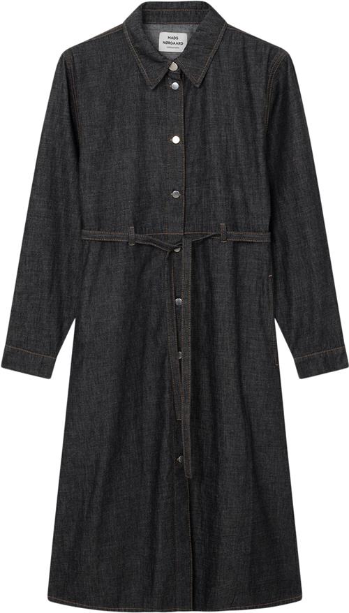 Mads Nørgaard - Copenhagen Soft Denim Svanil Dress Kvinde Sort Kjoler Str 42 Denim - hos Magasin