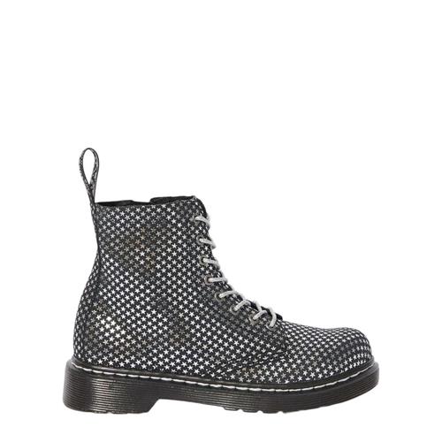 Dr. Martens Støvler i læder med pailletter Black and Silver | Sort | 28 EU