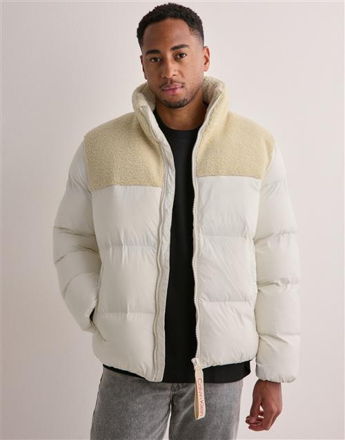 Calvin Klein Jeans Sherpa Puffer Jacket Vinterjakker Hvid