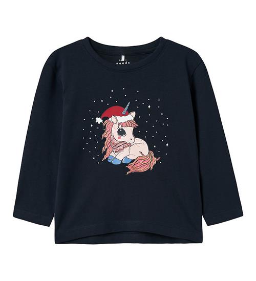 Se Name It Bluse - NmfVismas - Dark Sapphire ved KidsWorld