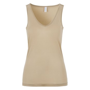 Se Damella Silk Tank Top Beige silke Medium Dame ved Timarco