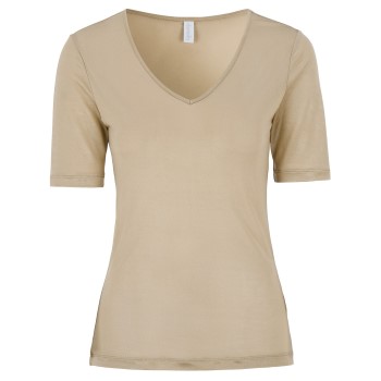 Damella Silk T-Shirt Beige silke Medium Dame