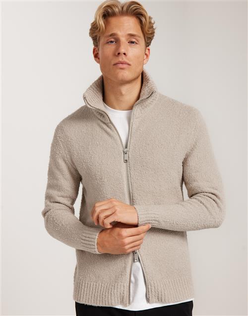 Brand Island Marcello Zip Knit Trøjer med lynlås Beige