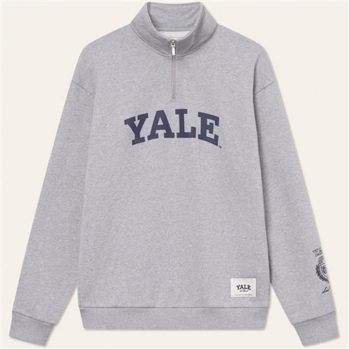 Se Les Deux x Yale Yale Logo Halfzip Sweatshirt Mand 310310 Sweatshirts Str M - Bomuld hos Magasin ved Magasin