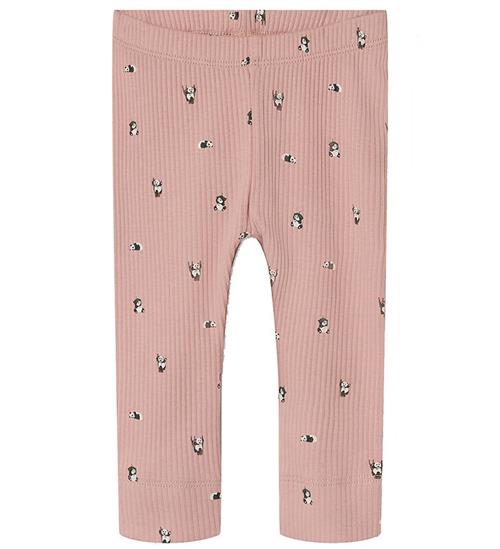 Se Name It Leggings - Rib - NbnRica - Pale Mauve ved KidsWorld