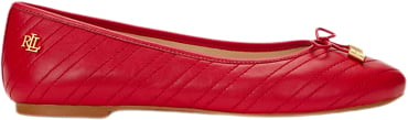 Lauren Ralph Lauren Stchd SFT Np/sft Npjayna-fl-bal Kvinde Festive Red/festive Red Ballerinaer Str 39 - hos Magasin